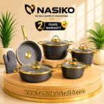 سرویس قابلمه ۱۰ پارچه ناسیکو طلایی